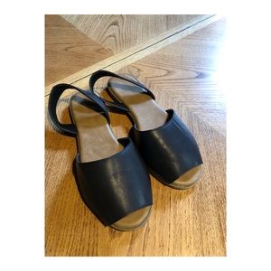 Black Leather Sandals